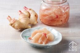 新生姜のべんりで酢漬け