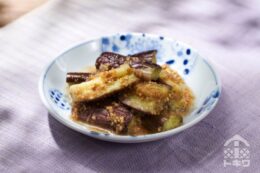 蒸しなすのごま酢和え