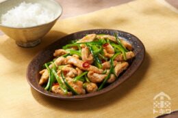 ピーマンと鶏肉の甘辛炒め